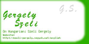 gergely szeli business card